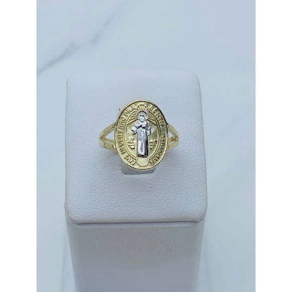 ❤️ 10ksolid gold ring Saint Benedict San Benito Size 7.5